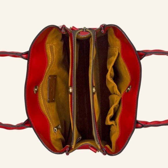 Patricia Nash Genovese Leather Top Handle Crossbody Rose Tooled Passion Handbag - Picture 5 of 13